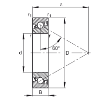 ǽ|S 7602015-2RS-TVP, 򣬽| a = 60ƹɂ(c)ܷ