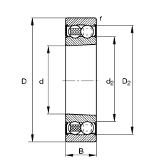 {(dio)S 2211-K-2RS-TVH-C3, (j) DIN 630 (bio)(zhn)Ҫߴ, FףF 1:12ɂ(c)ܷ