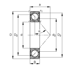 ǽ|S 7204-B-2RS-TVP, (j) DIN 628-1 (bio)(zhn)Ҫߴ|  = 40㣬ɂ(c)ܷ