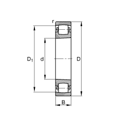 ΝLS 20230-K-MB-C3, (j) DIN 635-1 ˜ʵҪߴ, FF 1:12