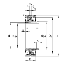 {(dio)ĝLS 240/850-B-K30-MB + AH240/850, (j) DIN 635-2 (bio)(zhn)Ҫߴ, F׺ж