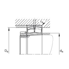 {ĝLS 22232-E1-K,  DIN 635-2 ˜ʵҪߴ, FF 1:12